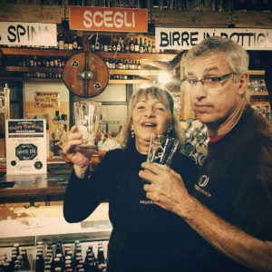 Elena e Fabio, padroni di casa della Birreria Rievoca Beer.