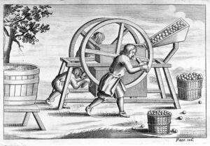 Spremitura delle mele da sidro nel 17° secolo